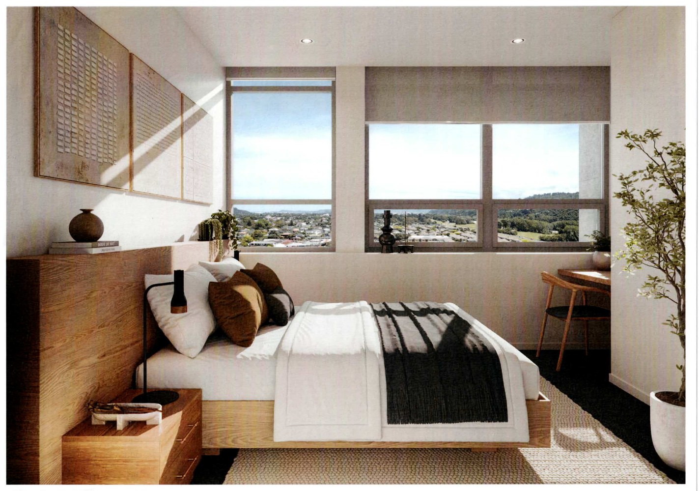 Main bedroom with elevated view