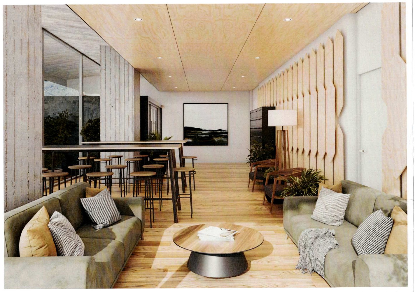 Residents lounge interior